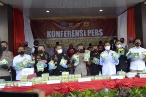 Tim Gabungan Polda Lampung, Aceh dan Bea Cukai, Berhasil Bongkar Jaringan Narkotika Internasional