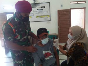 Puslatpurmar 8 Teluk Ratai Dukung Optimalisasi Pelaksanaan Vaksin Covid 19 di Lampung