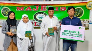 Majelis Baitul Qur’an Terima Sodakoh Al-Quran dari SMSI Kota Bandar Lampung dan Dompet Duafa Lampung
