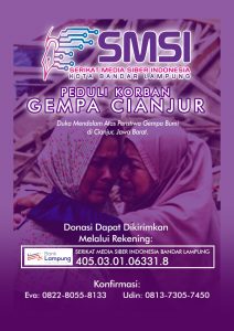 Open Donasi, SMSI Bandar Lampung Peduli Korban Gempa Cianjur