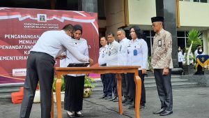 Kanwil Kemenkumham Lampung Lakukan Penandatanganan Perjanjian Kinerja dan Pencanangan Zona Integritas 2023