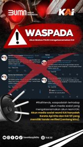 Waspada Akun Twitter Palsu, Perhatikan Tanda-Tanda Akun Resmi KAI Ini