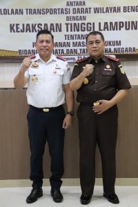 Perjanjian Kerjasama Balai Transportasi Darat Wilayah VI Bengkulu – Lampung dengan Kejati Lampung