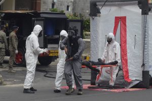 Satbrimob Polda Lampung Gelar Simulasi Penanganan Bahan Kimia Berbahaya