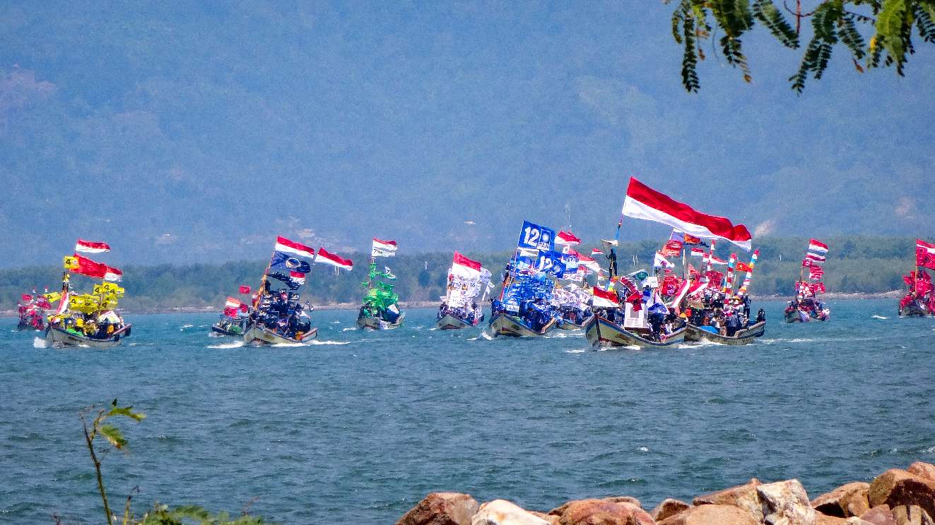 KPU Bandarlampung Sosialisasi Pemilu 2024 di Laut
