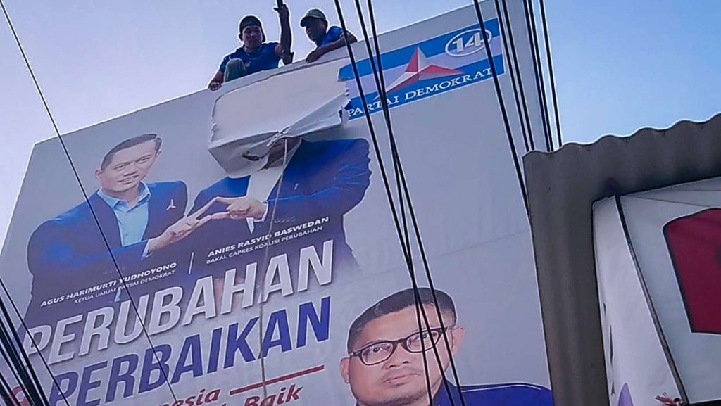 Partai Demokrat Bandarlampung Copot Gambar Anies Baswedan