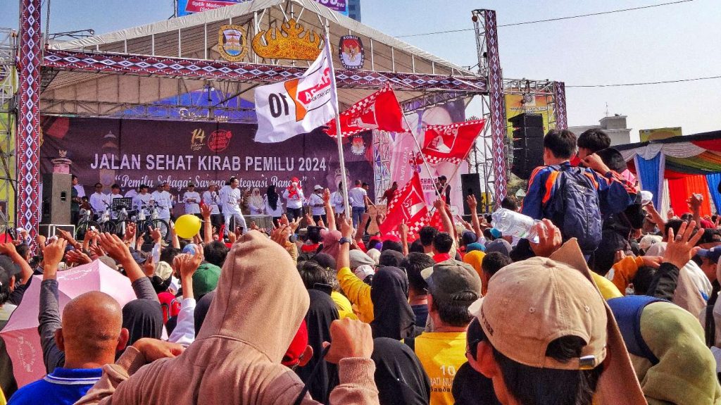Kirab Pemilu 2024 di Bandarlampung Meriah
