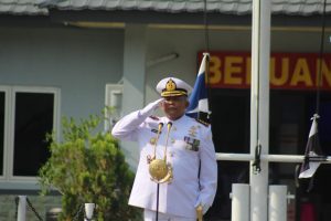 Danbrigif 4 Marinir/BS pimpin upacara HUT Ke – 78 TNI AL wilayah Lampung