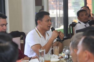 Kongkow bareng awak media, ini amanat Kapolresta Bandar Lampung