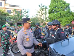 Jelang Pelantikan Presiden dan Wakil Presiden RI Terpilih, Ratusan Aparat Gabungan TNI–Polri di Bandar Lampung Disiagakan