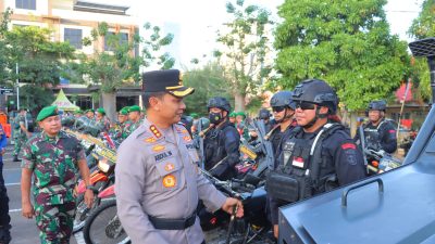 Jelang Pelantikan Presiden dan Wakil Presiden RI Terpilih, Ratusan Aparat Gabungan TNI–Polri di Bandar Lampung Disiagakan