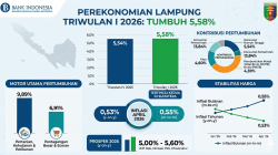 Pertanian Jadi Penggerak, Ekonomi Lampung Melesat 5,58%
