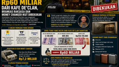 Terkuak! Polisi Sita Hampir Rp60 Miliar dari Kafe de’Clan, Brankas Raksasa dan Money Changer Ikut Dibekukan