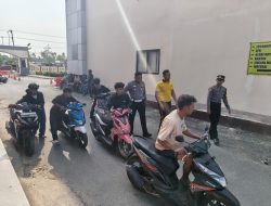 Pembalap Liar Gigit Jari, Delapan Motor Diamankan di Depan GOR Way Handak